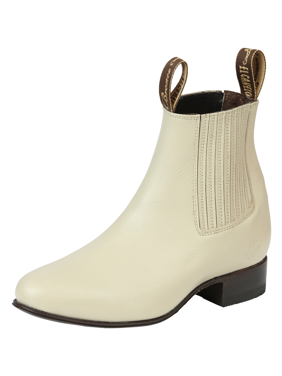 Botines Charros Clasicos de Piel Genuina para Hombre 'El Canelo' - ID: 45759 Botines Charros Piel Genuina El Canelo Ostion