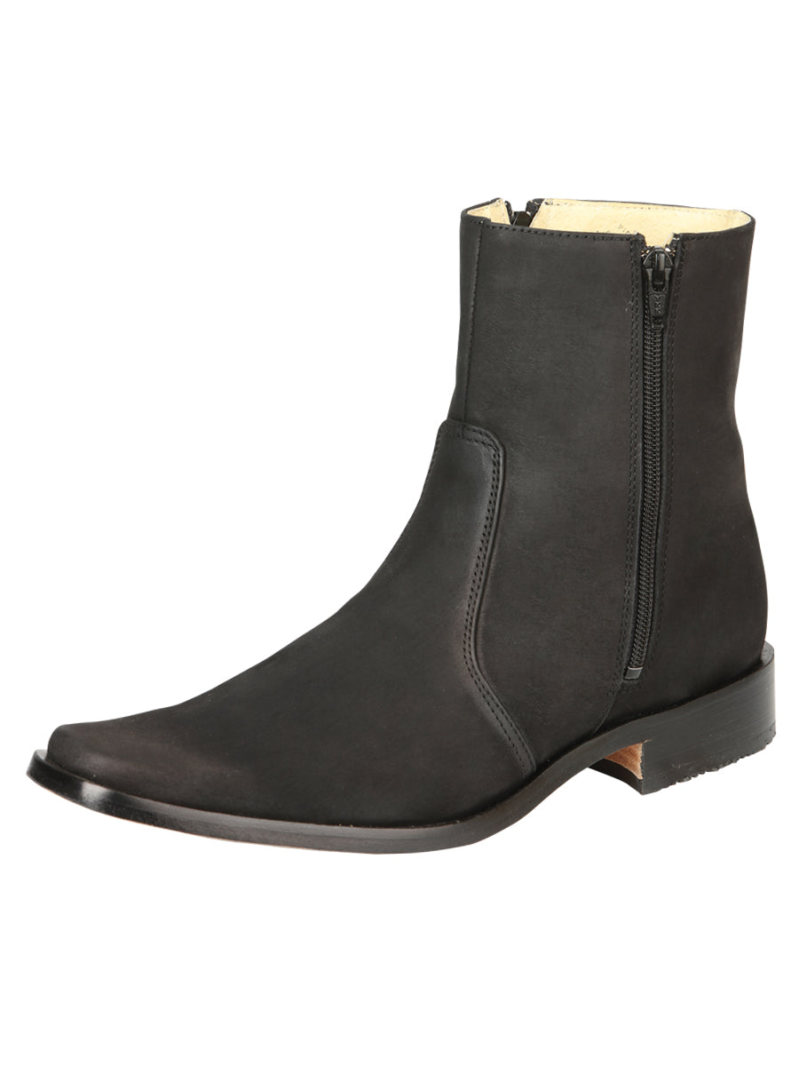 Nubuck Leather Dress Boots Don Max Western Nubuck Leather Dress Boots Don Max Western