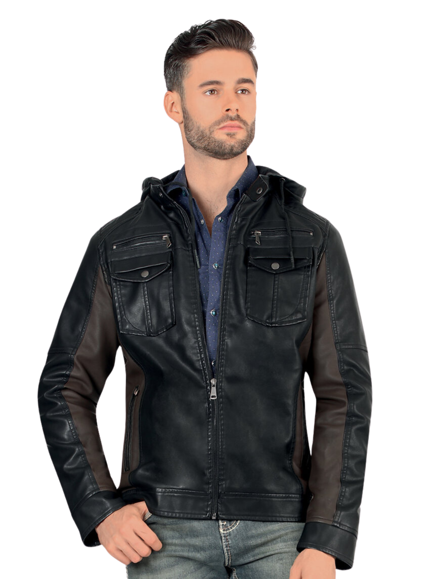 Faux Leather Jacket Max Jackets Mens 'Lamasini' Men's Casual PU