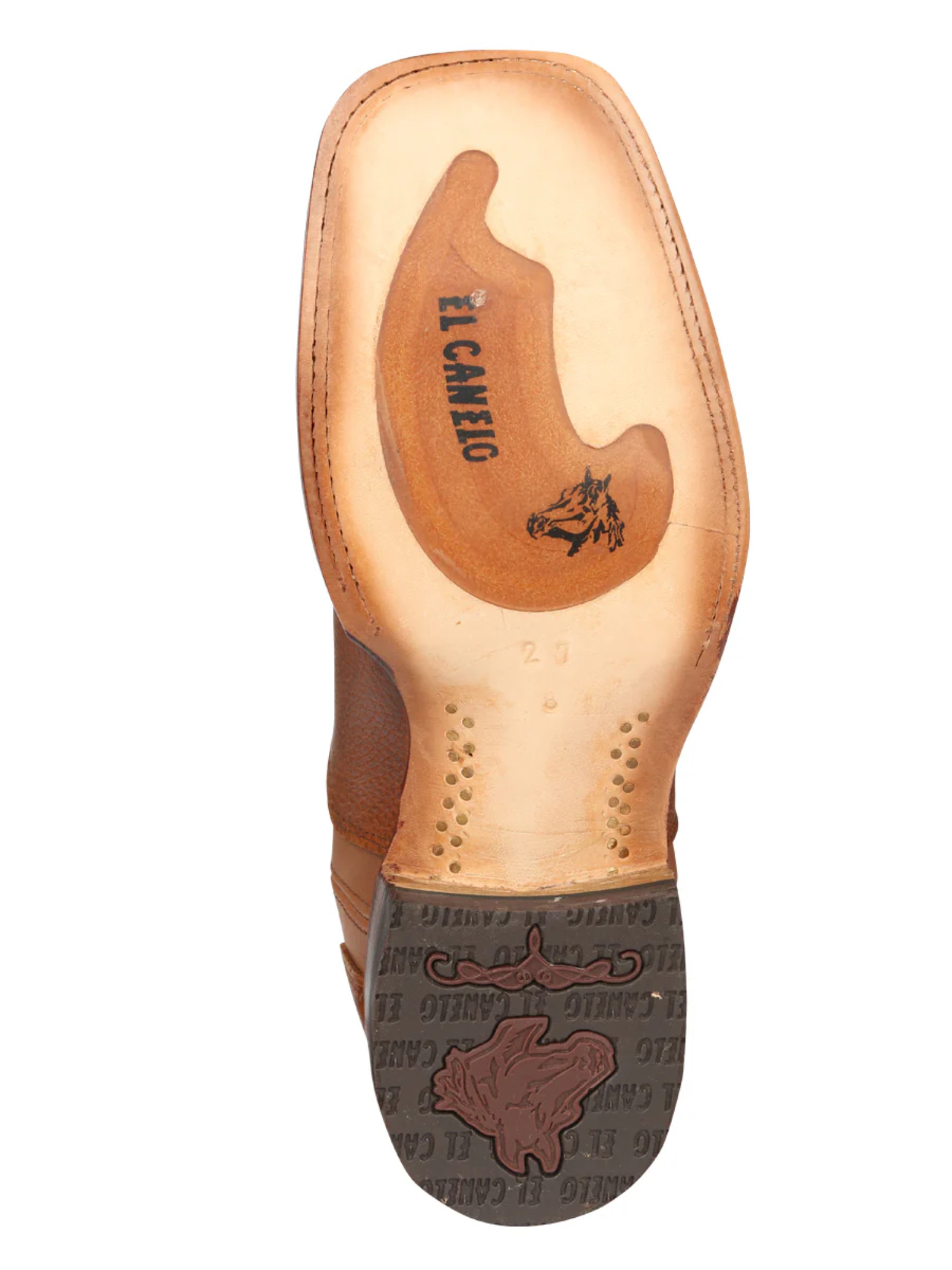 Botines Vaqueros Rodeo Clasicos de Piel Genuina para Hombre 'El Canelo' - ID: 45209 Botines Vaqueros Rodeo El Canelo