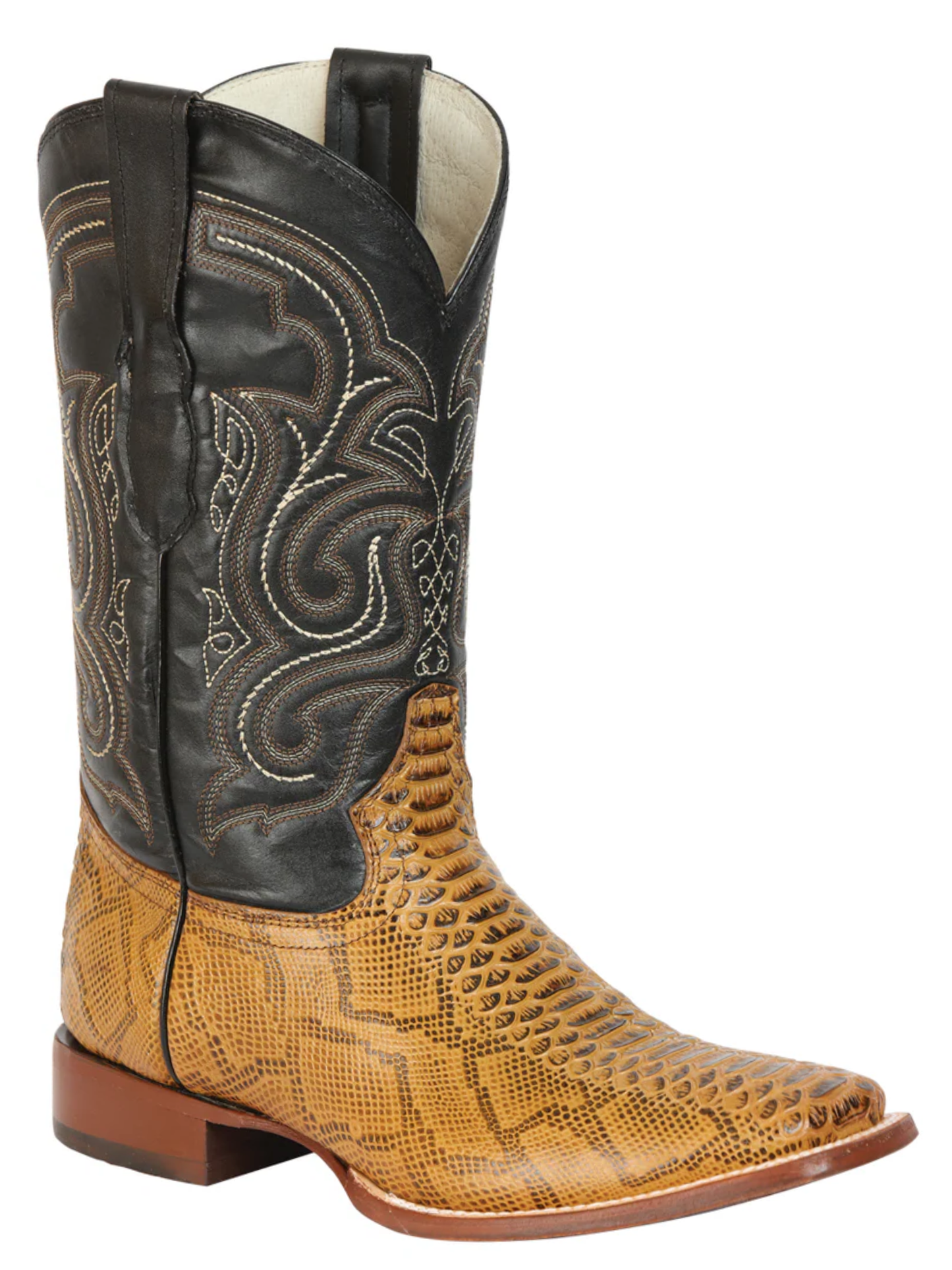 Botas Vaqueras Rodeo Imitacion de Python Grabado en Piel Vacuno para Hombre 'El General' - ID: 45434 Botas Python Print El General