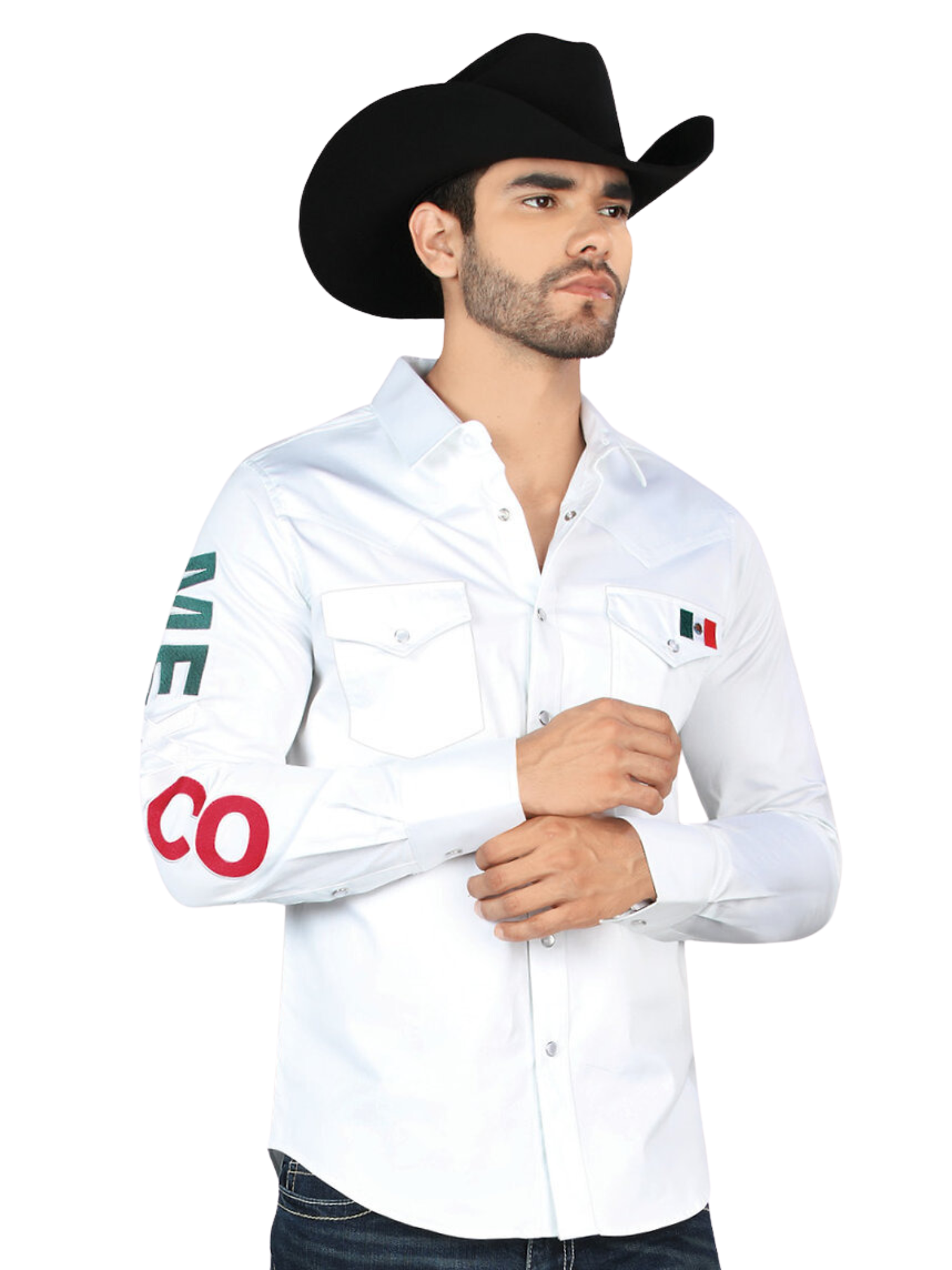 mexican dress shirt Long Sleeve Mexican Cowboy Shirt with Snaps