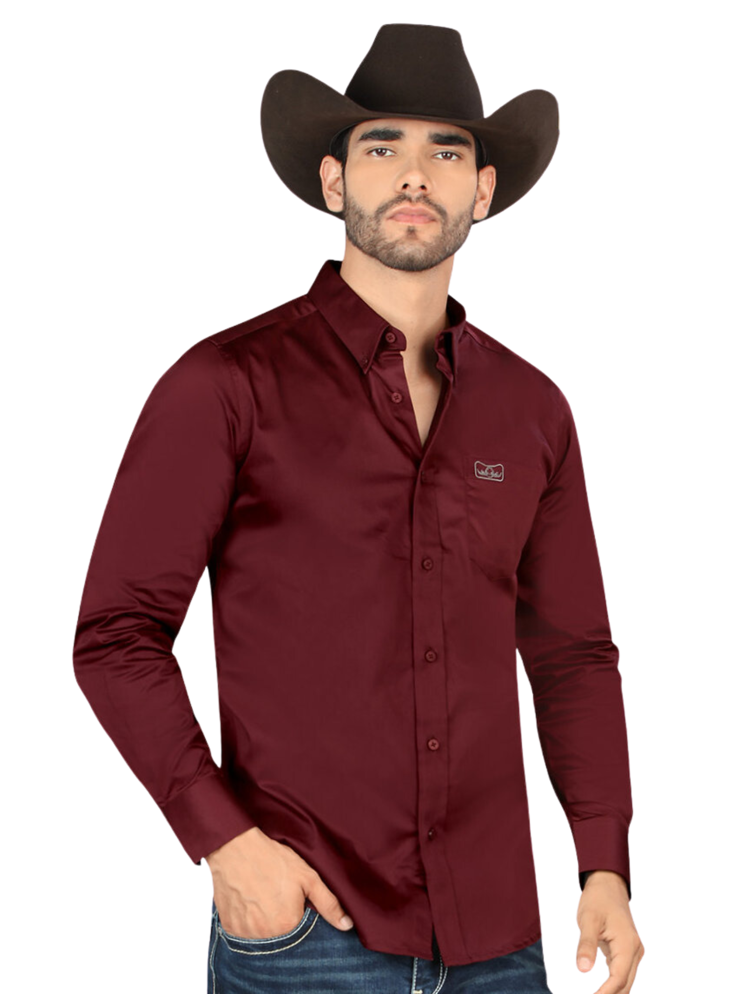 Camisa Casual Lisa Manga Larga Casual Shirt – Don Max Western