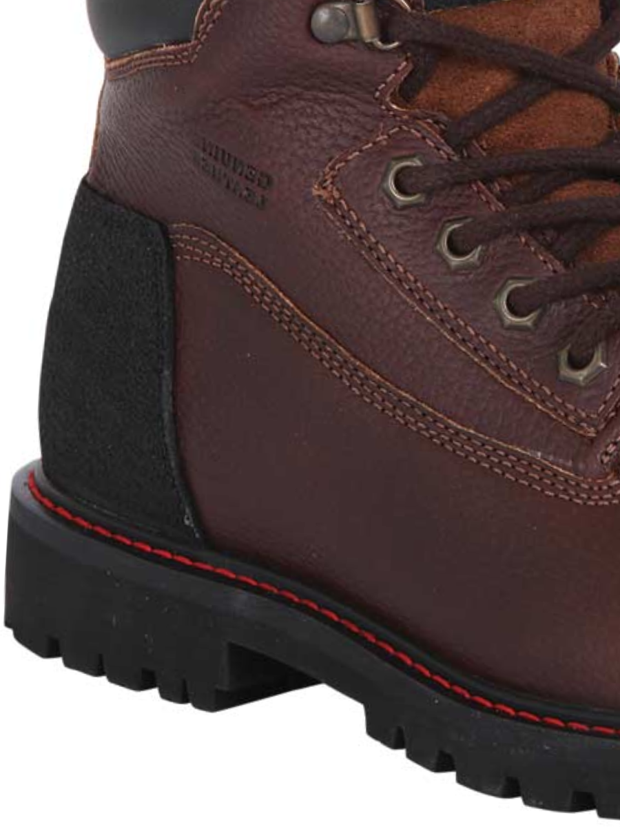 Botines de Trabajo de Agujetas con Punta de Acero de Piel Genuina para Hombre 'Procliff' - ID: 35217 Botas de Punta de Acero Procliff