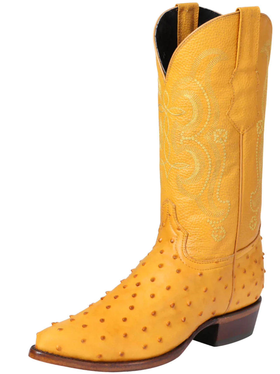 Botas vaqueras de top piel de avestruz