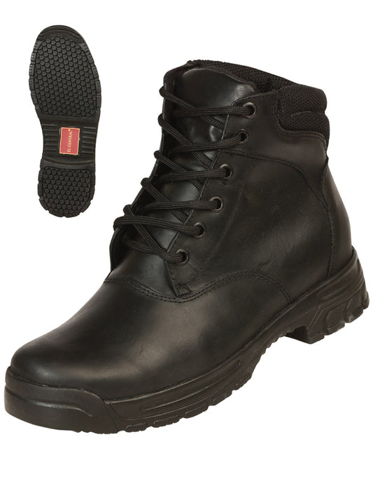 Botines Casuales con Agujetas de Piel Genuina para Mujer/Joven 'El General' - ID: 43366 Casual Ankle Boots El General Negro