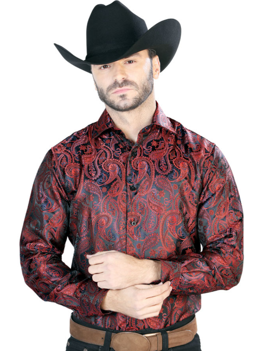 Red paisley print 2024 shirt