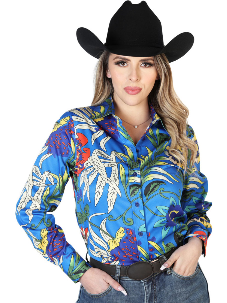 Womens floral 2025 western shirt