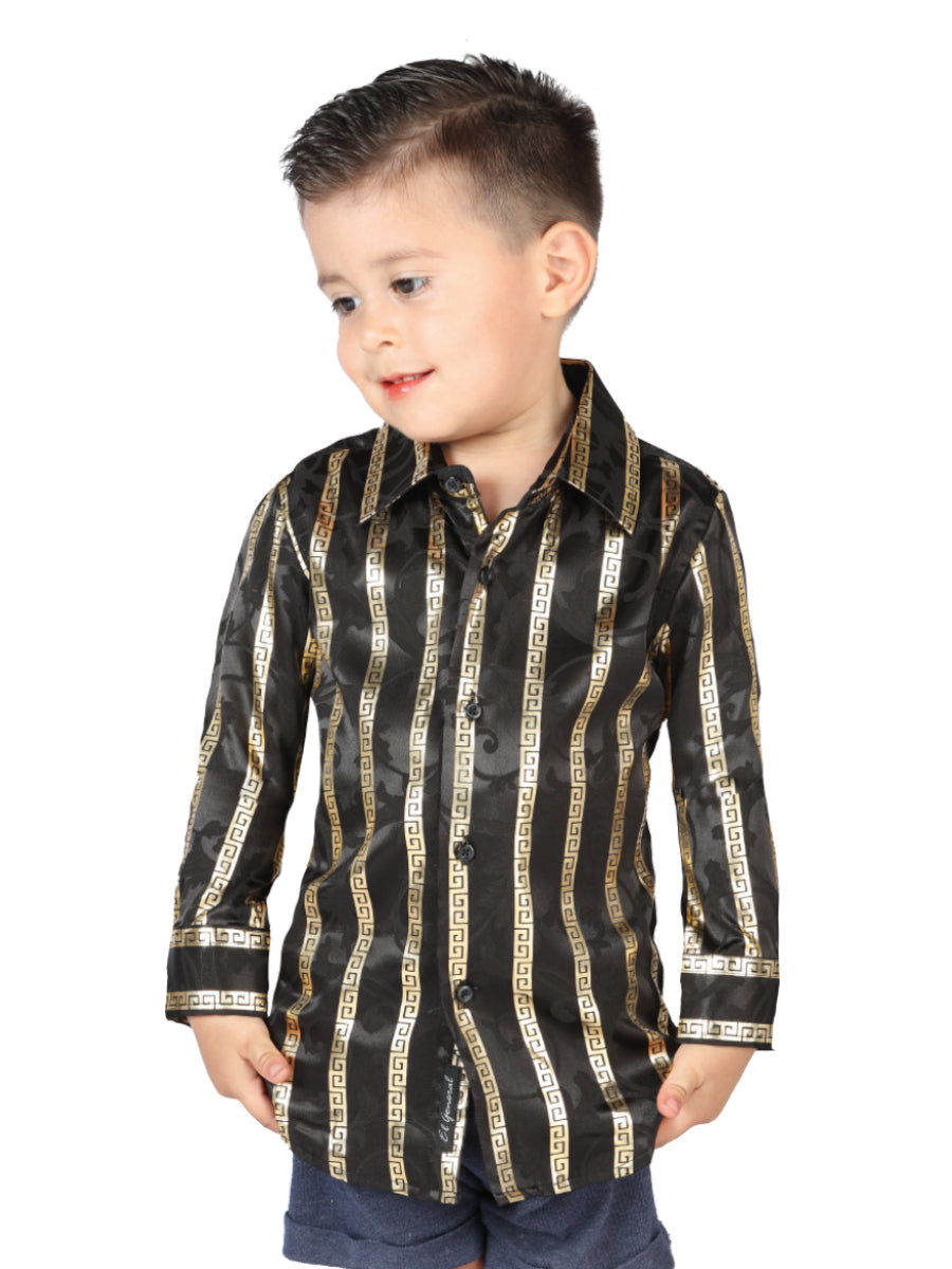 El General Black/Gold Casual Long-Sleeve Shirt 44572 - 12 El General Black/Gold Casual Long-Sleeve Shirt 44572 - 12