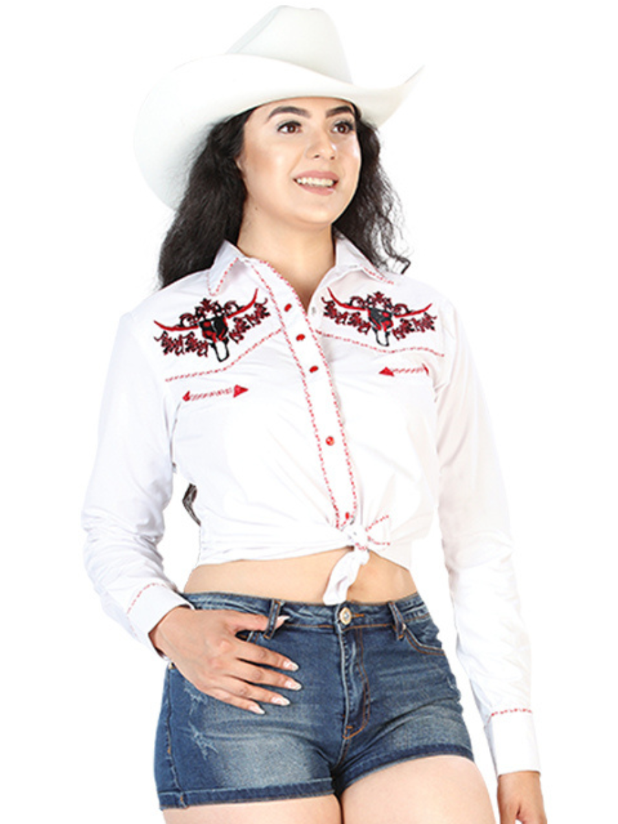 Embroidered Long Sleeve Denim Shirt - Western Shirt – Don Embroidered Long Sleeve Denim Shirt - Western Shirt – Don