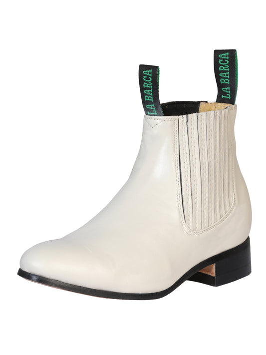 Classic Charro Genuine Leather Ankle Boots for Men 'La Barca' - ID: 223