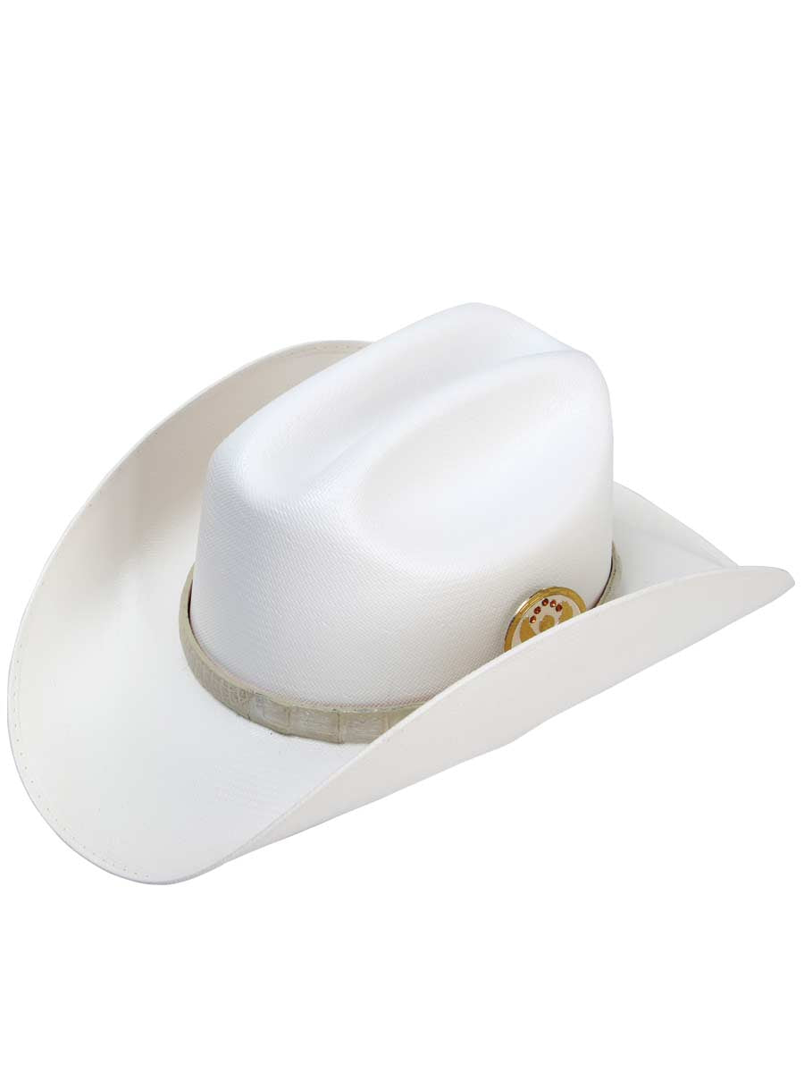 Kapaz 1000X Rice Paper Hat for Men 'El General' - ID: 3501 Cowboy Hat El General Blanco