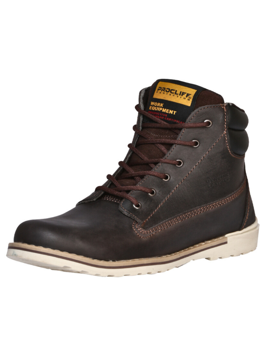 Genuine Leather Soft Toe Lace-up Work Boots for Women/Youth 'Procliff Protection' - ID: 35200