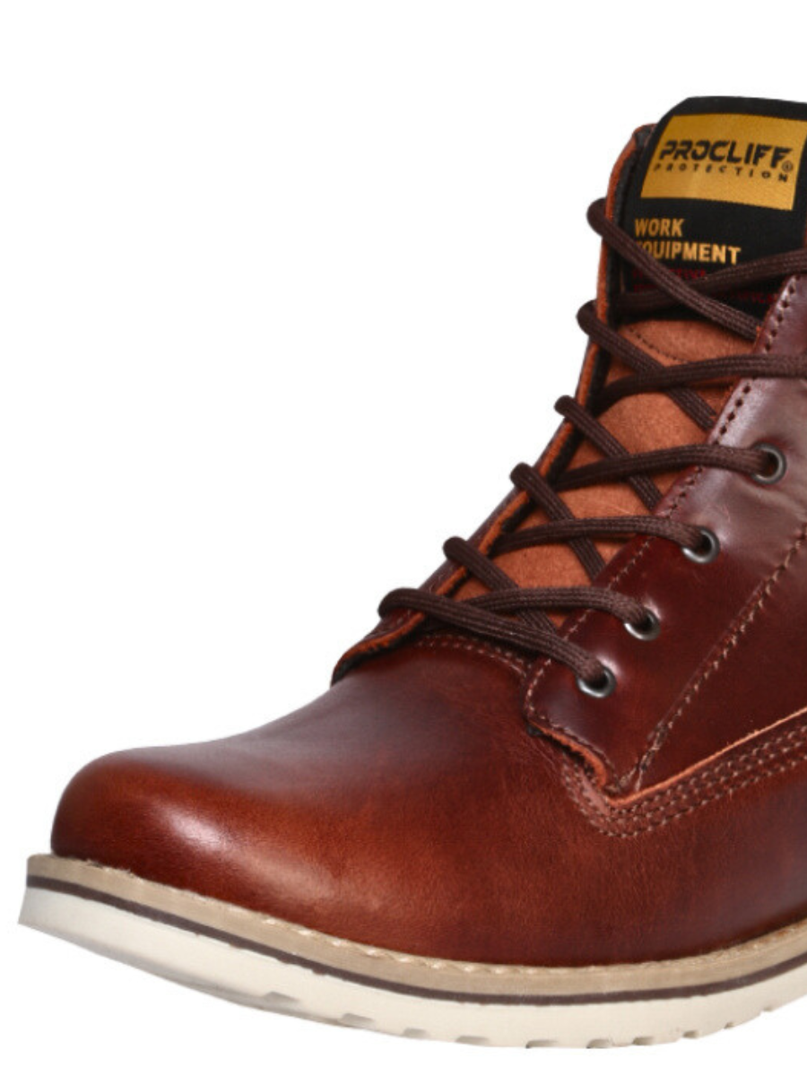Genuine Leather Soft Toe Lace-up Work Boots for Women/Youth 'Procliff Protection' - ID: 35201