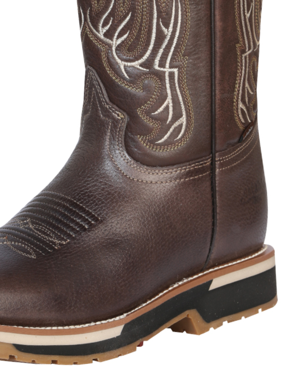 Men's Genuine Leather Soft Toe Pull-On Tube Rodeo Work Boots 'Establo' - ID: 41539 Work Boots Establo