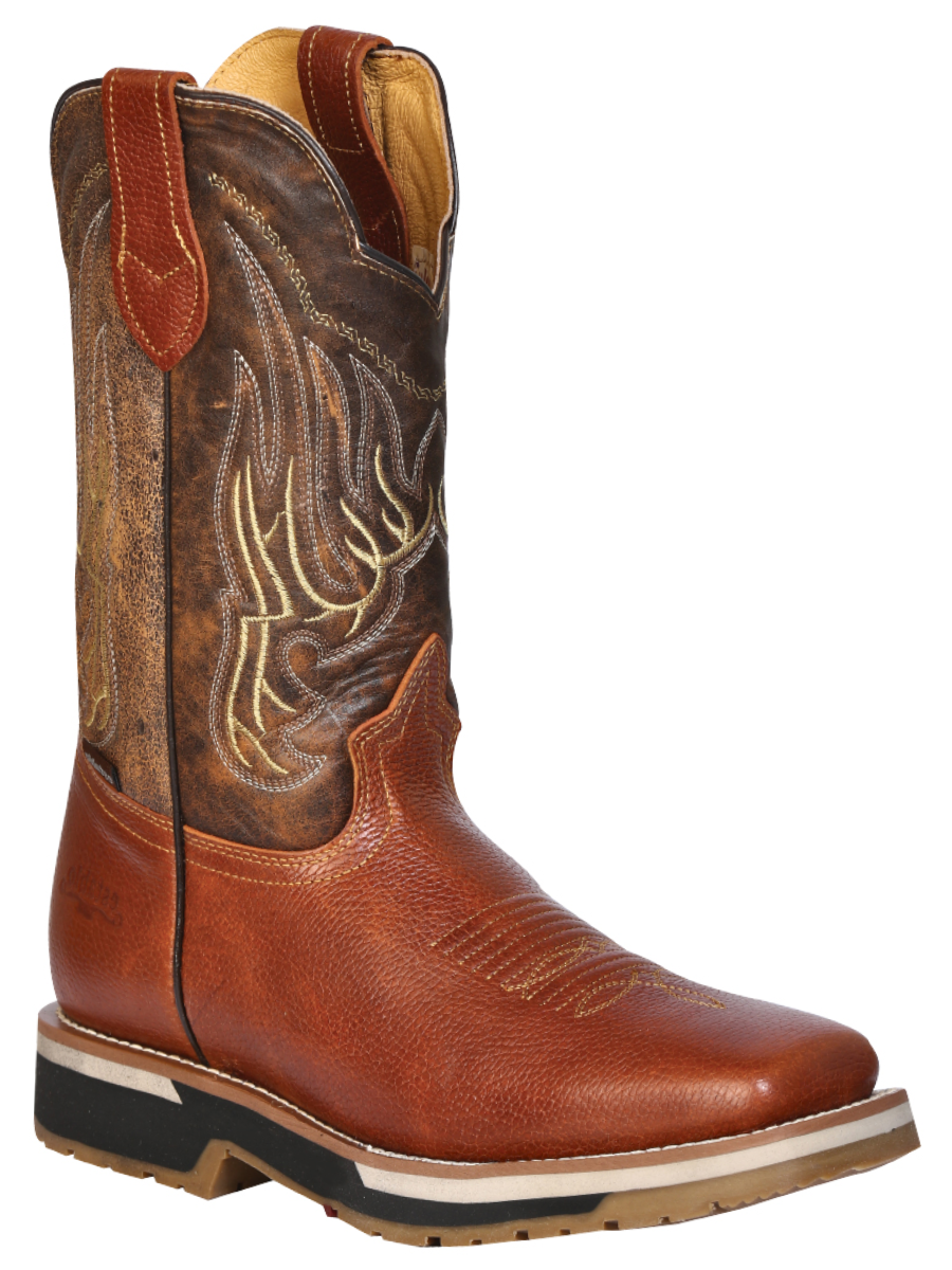 Work Boots Rodeo Pull-On Tube with Genuine Leather Soft Tip for Men 'Stable' - ID: 41540