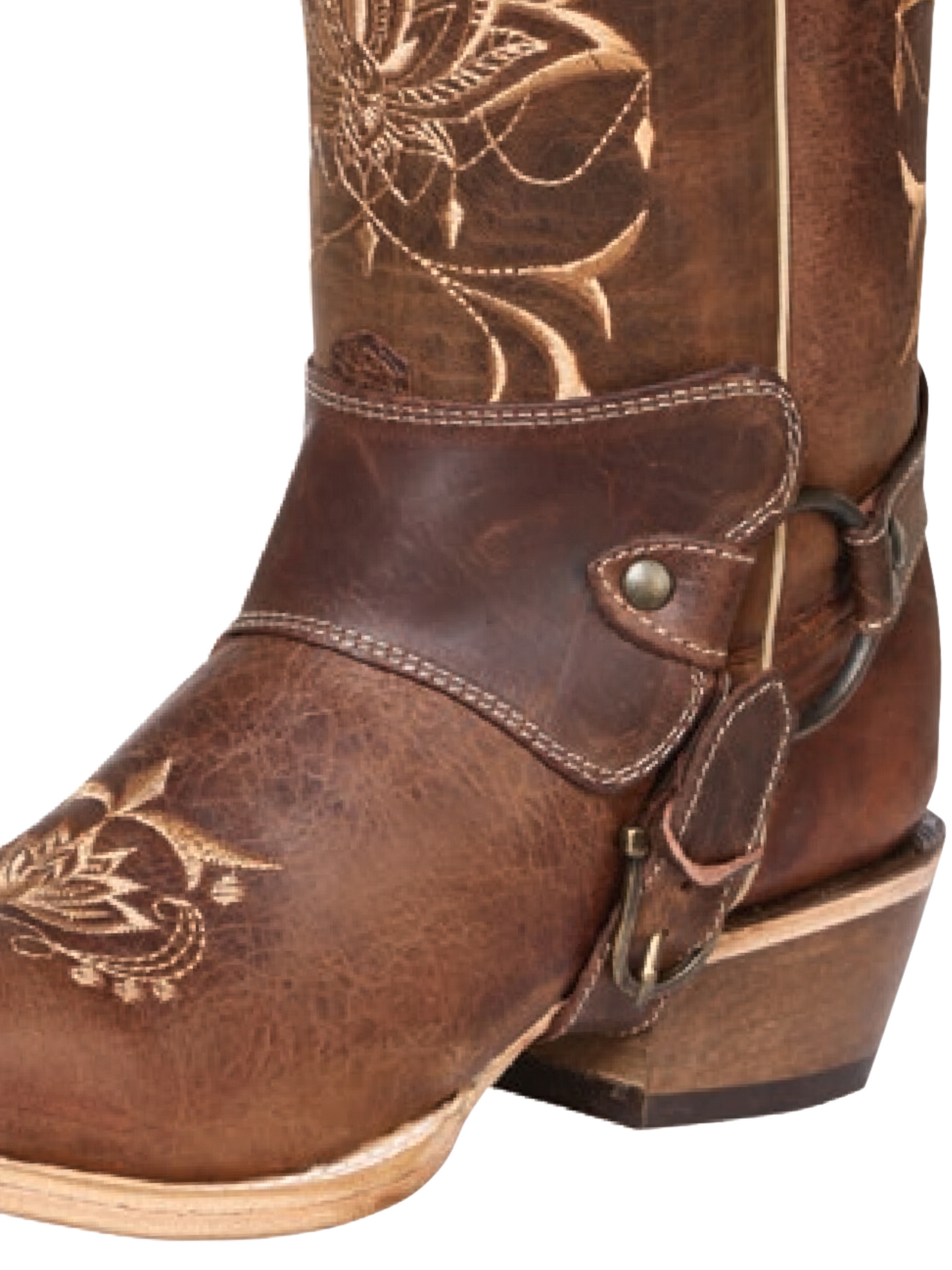 Rodeo Harness Cowboy Boots with Embroidered Genuine Leather Tube for Women 'El General' - ID: 41907