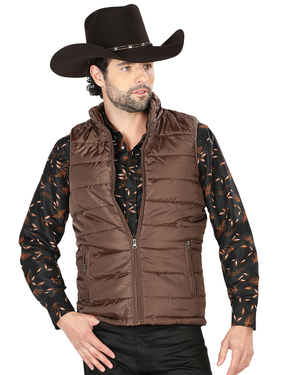 Brown Ultralight Padded Vest for Men 'The Lord of the Skies' - ID: 42556 Vest The Lord of the Skies Brown