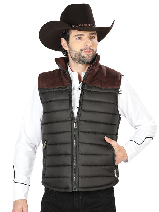 Ultralight Padded Vest Supreme Quality AAA Black / Coffee for Men 'El General' - ID: 43316