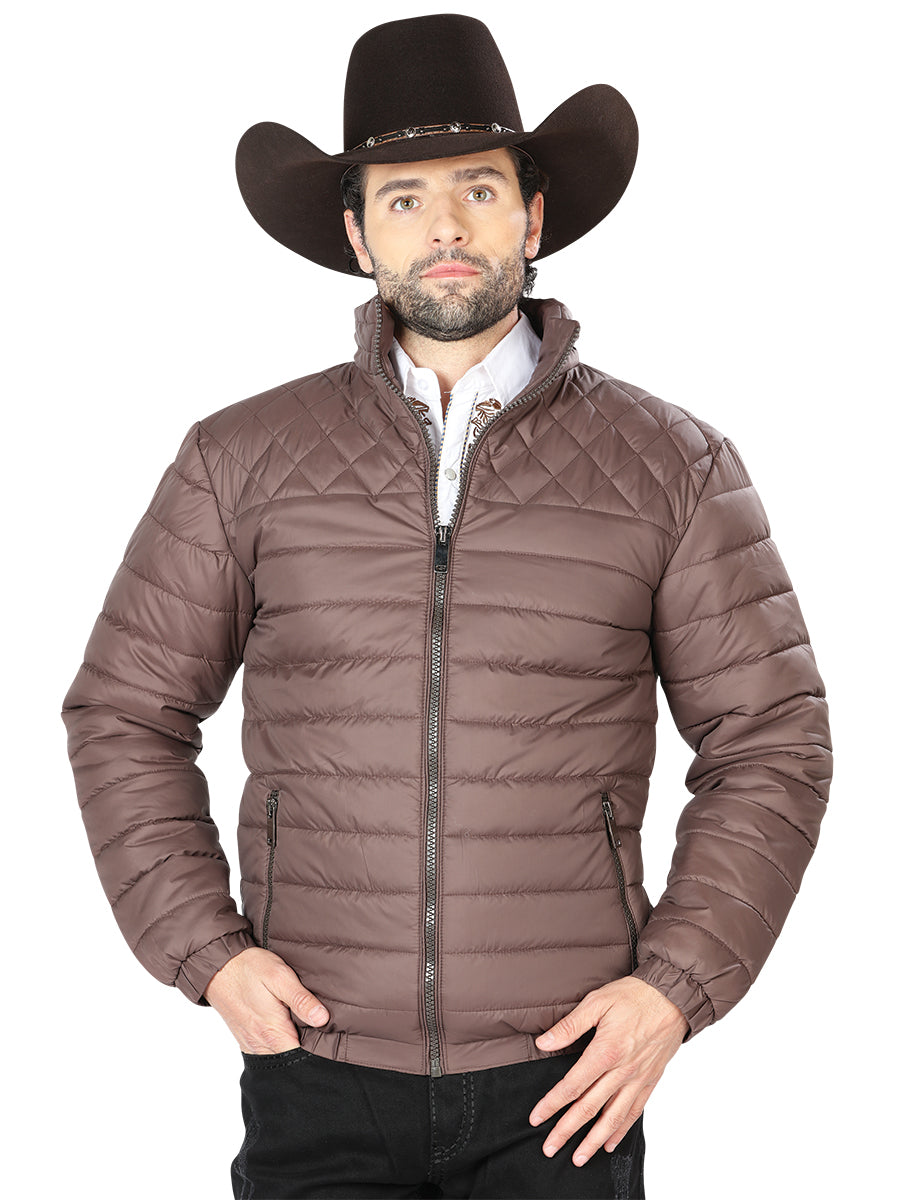 AAA Coffee Supreme Quality Ultralight Quilted Jacket for Men 'El General' - ID: 43321