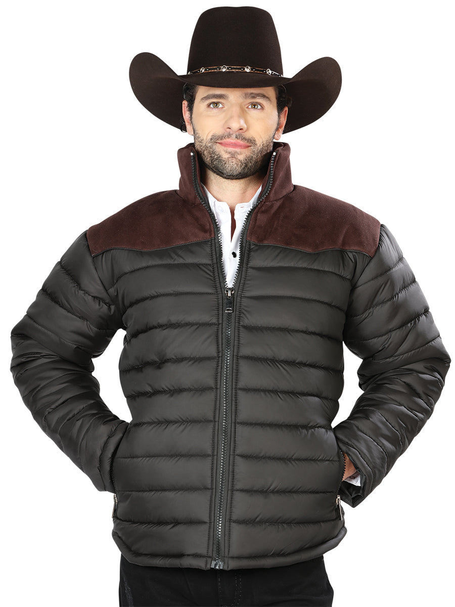Ultralight Padded Jacket Supreme Quality AAA Black / Coffee for Men 'El General' - ID: 43327
