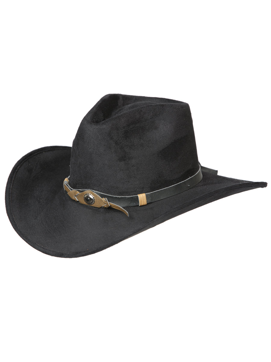Suede Indiana Last Cowboy Hat for Men / Unisex 'El General' Cowboy Hat El General Black