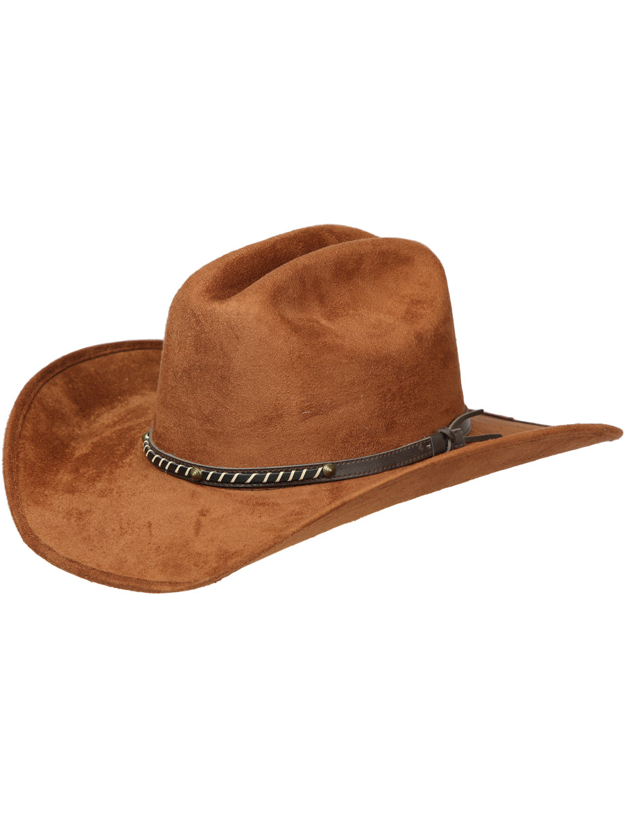 Sombrero Vaquero Horma Monterrey de Gamuza para Hombre 'El General' Cowboy Hat El General Tabaco