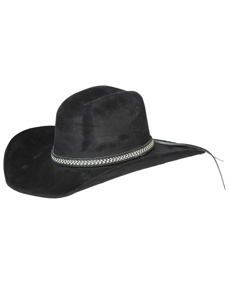 Sombrero Vaquero Horma Toro de Gamuza para Hombre 'El General' Cowboy Hat El General Negro