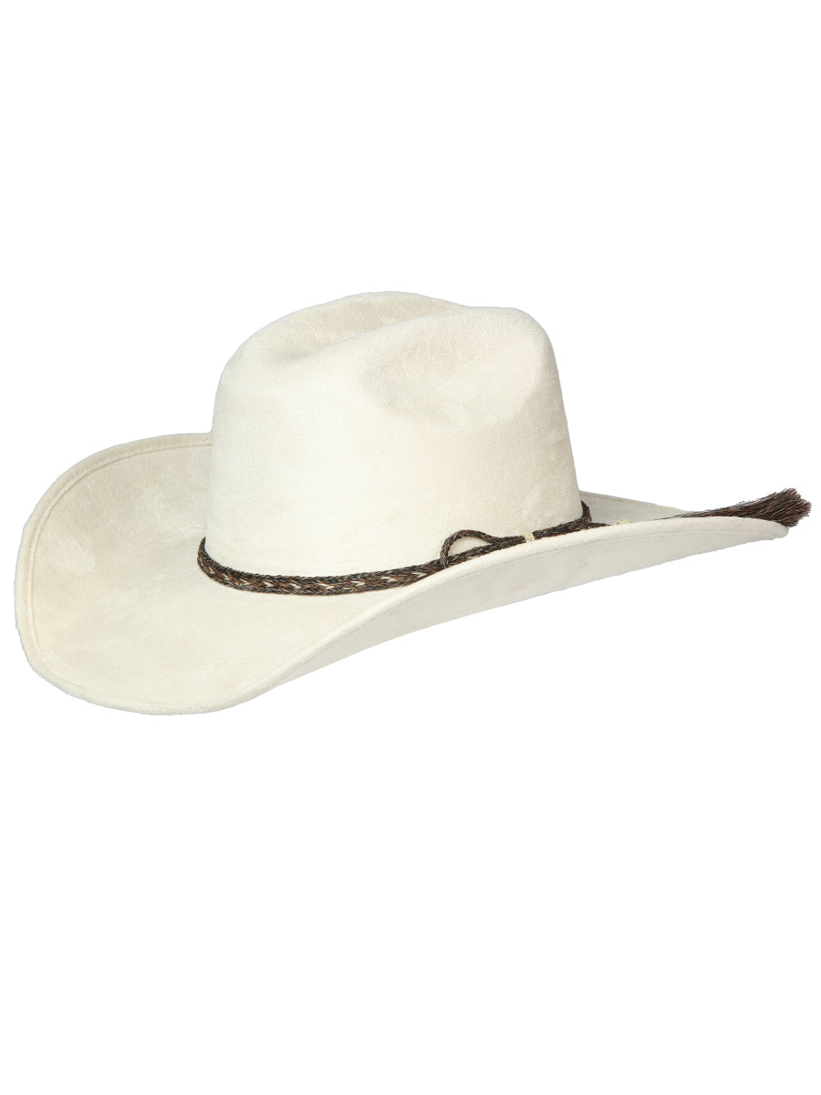 Sombrero Vaquero Horma Toro de Gamuza para Hombre 'El General' Cowboy Hat El General Hueso