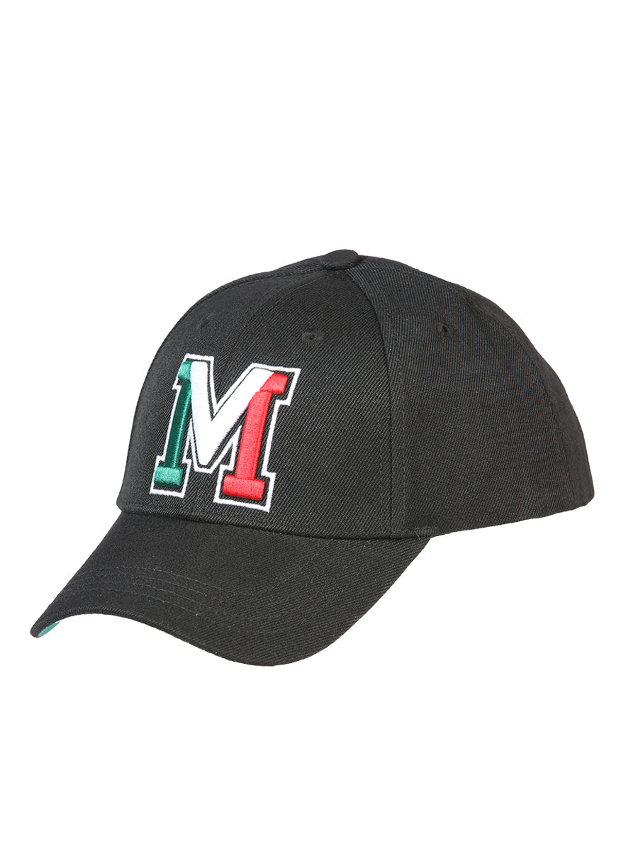 Gorra Bordada 'M' de Mexico de Poliester 'El General' - ID: 44384 Gorras El General Black