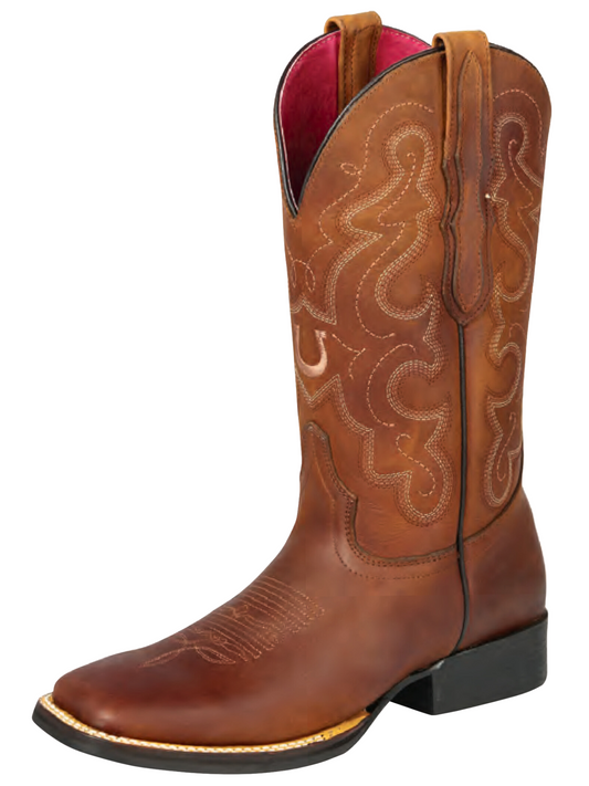 Classic Genuine Leather Rodeo Cowboy Boots for Women 'El General' - ID: 44650
