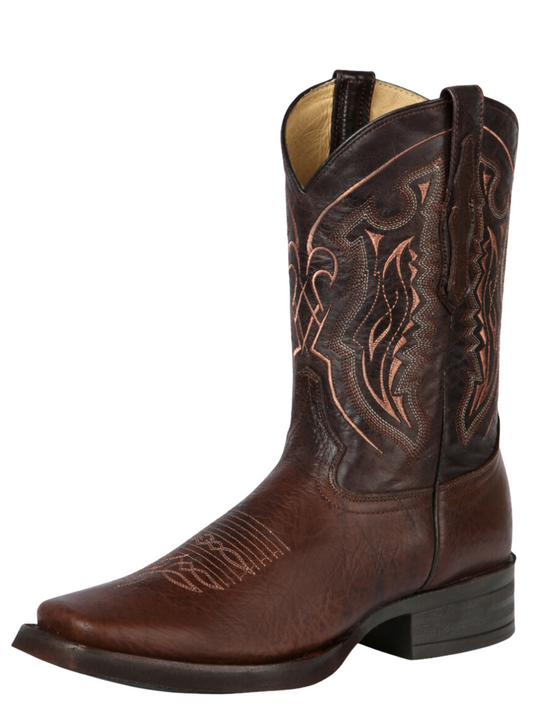 Classic Genuine Leather Rodeo Cowboy Boots for Men 'El General' - ID: 44655 Cowboy Boots El General Cafe