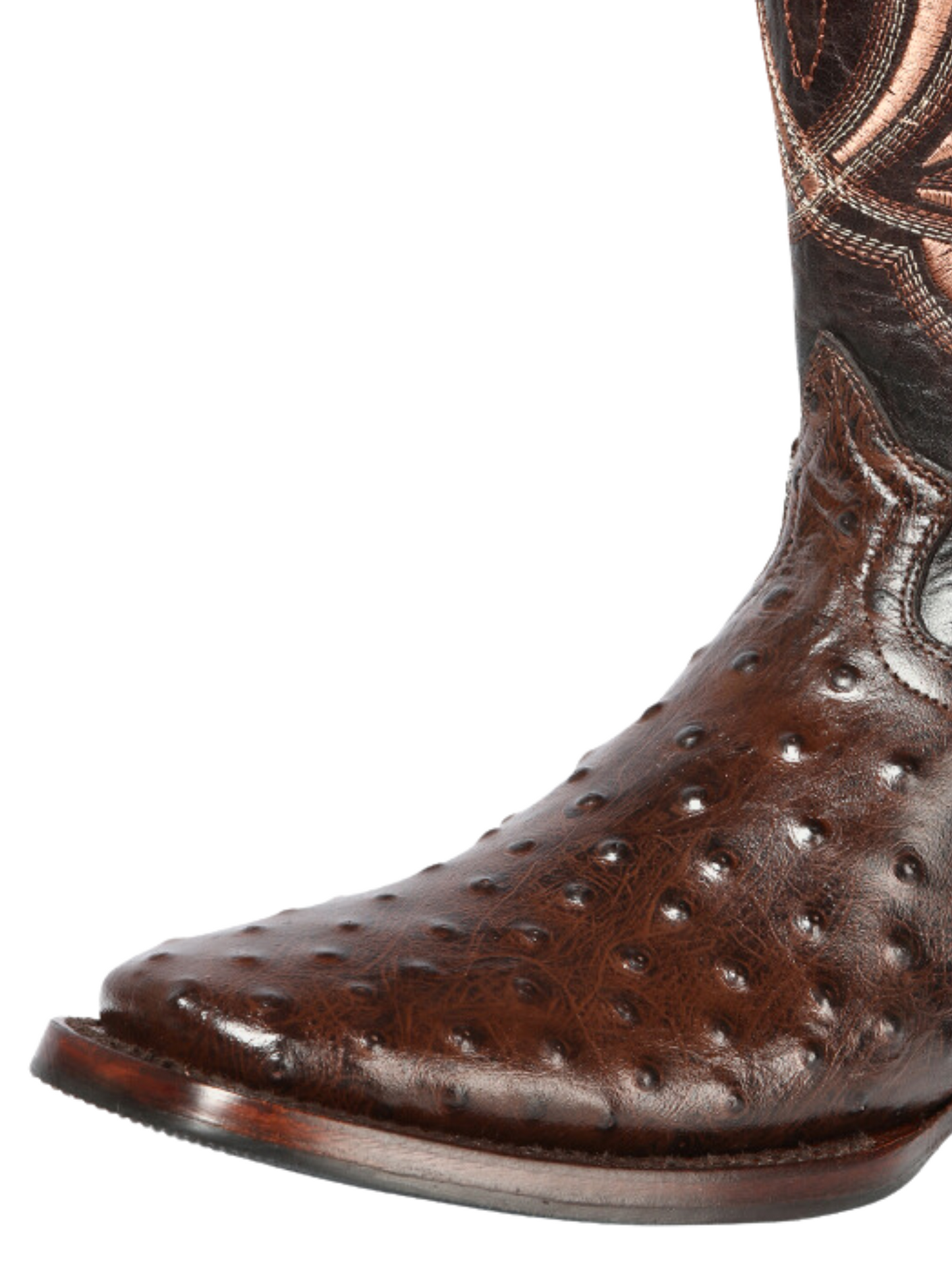 Rodeo Cowboy Boots Imitation Ostrich Engraved in Cowhide Leather for Men 'El General' - ID: 44665 Cowboy Boots El General