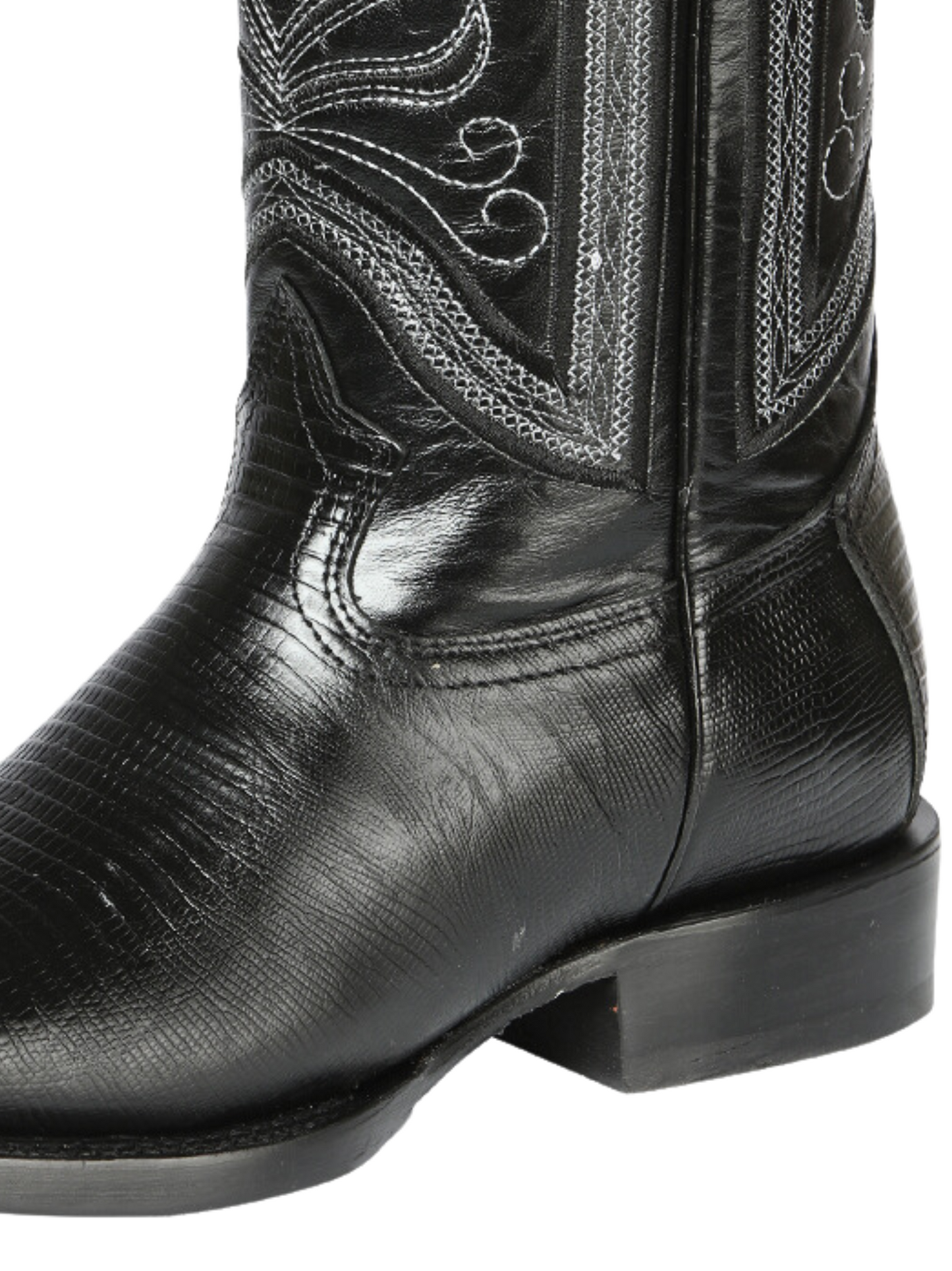 Rodeo Cowboy Boots Imitation of Lizard Engraved in Cowhide Leather for Men 'El General' - ID: 44666 Cowboy Boots El General
