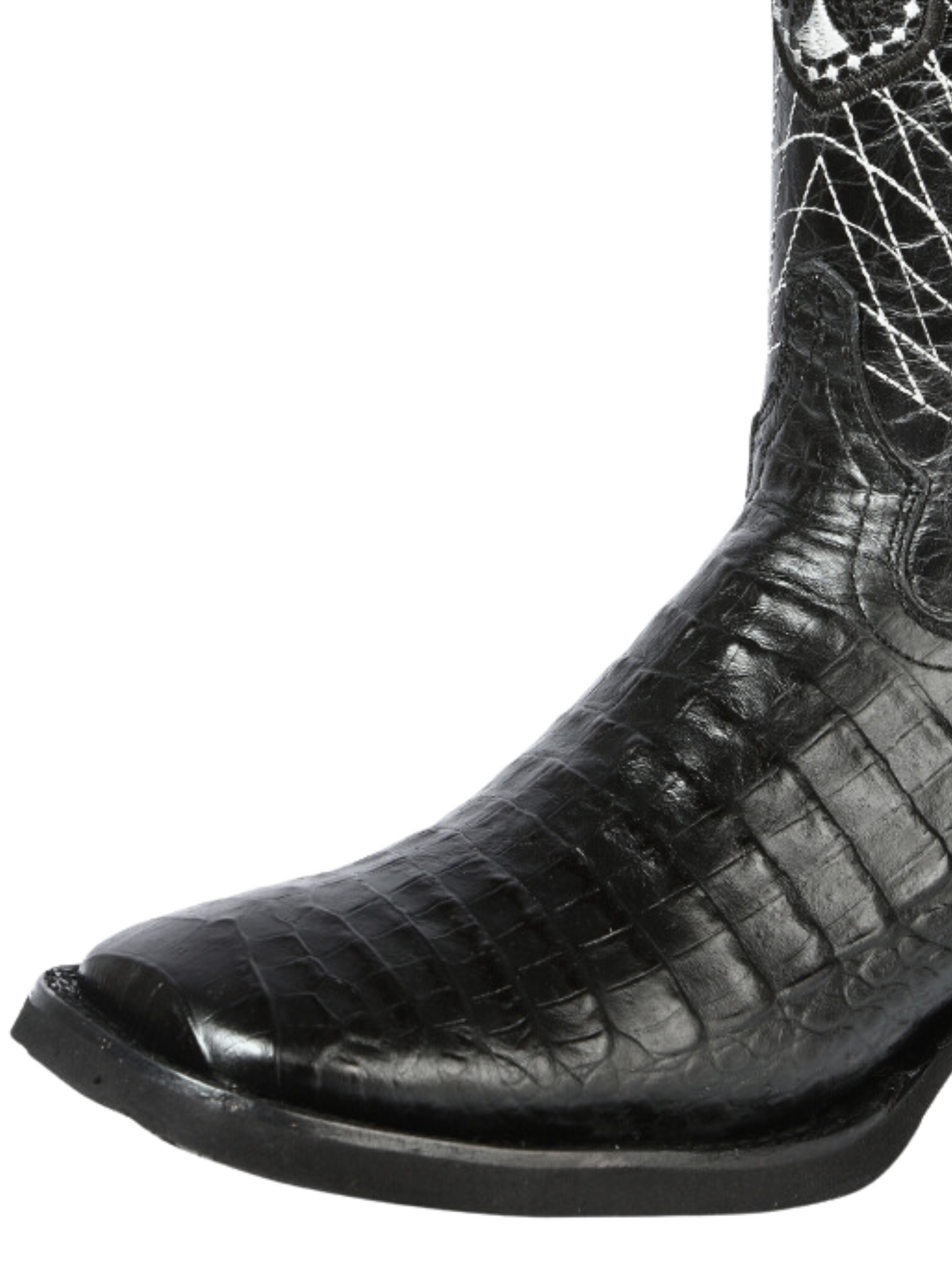 Rodeo Cowboy Boots Imitation of Caiman Belly Engraved in Cowhide Leather for Men 'El General' - ID: 44671 Cowboy Boots El General