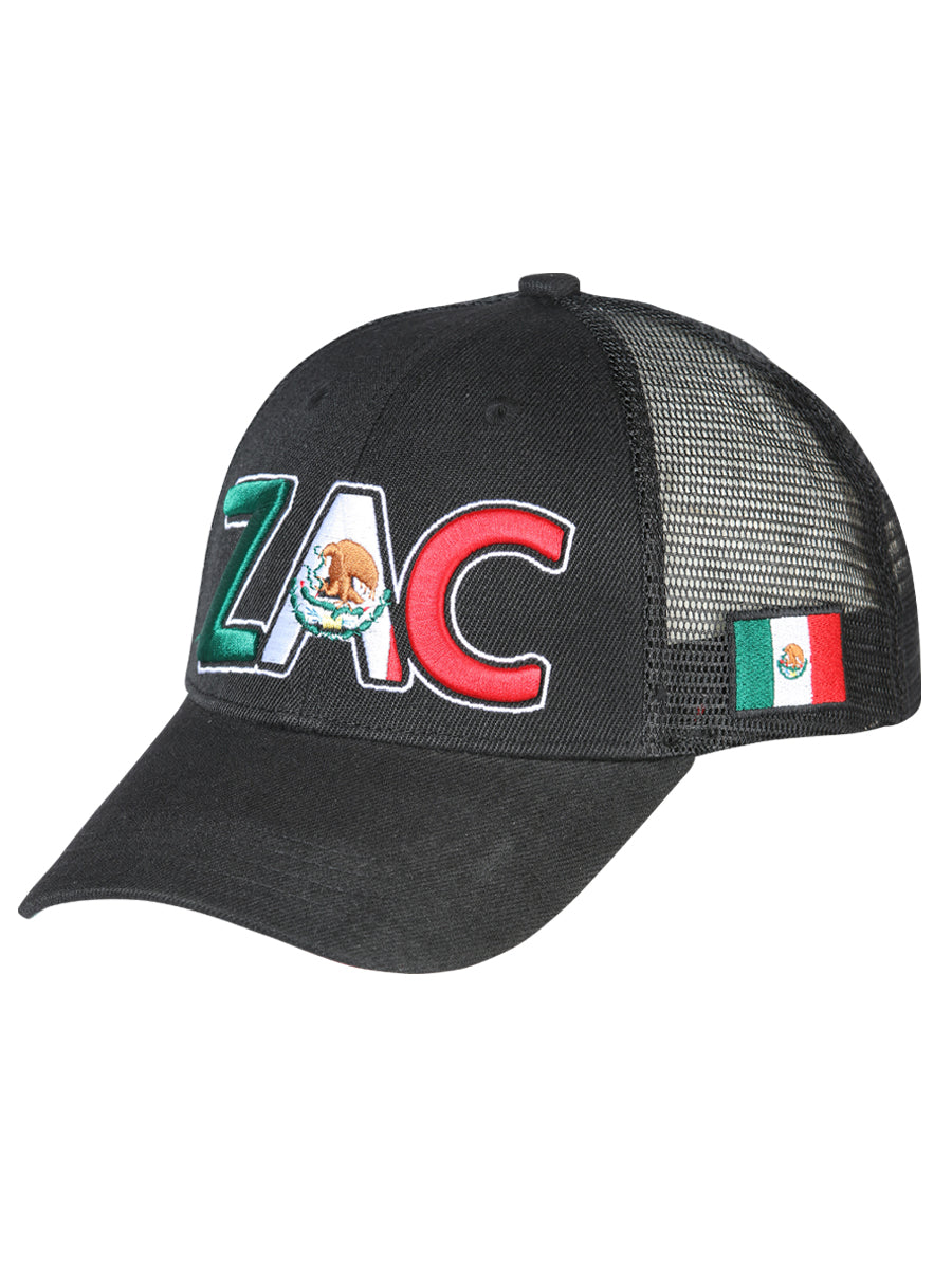 Zacatecas Embroidered Polyester Cap 'El General' - ID: 44780 El General Black Caps