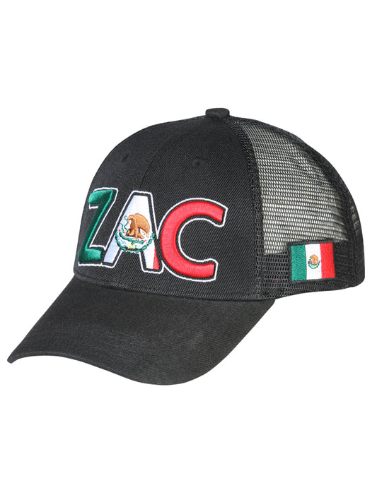 Gorra Bordada Zacatecas de Poliester 'El General' - ID: 44780 Gorras El General Black