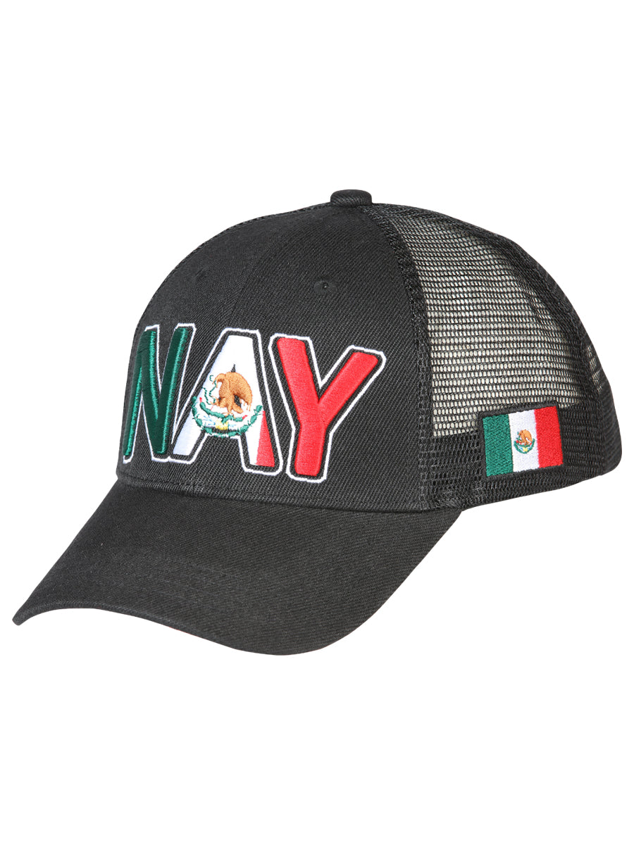 Gorra Bordada Nayarit de Poliester 'El General' - ID: 44794 Gorras El General Black