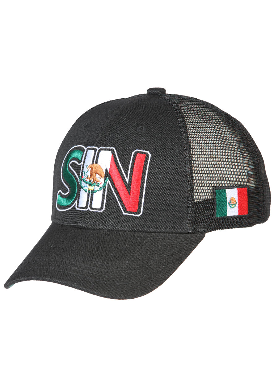 Gorra Bordada Sinaloa de Poliester 'El General' - ID: 44798 Gorras El General Black