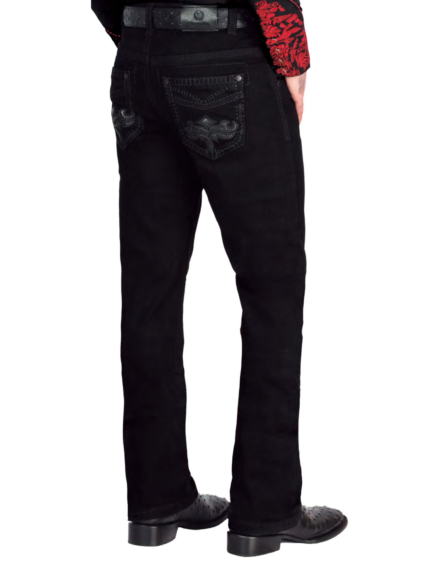 Pantalon Vaquero de Mezclilla Boot Cut Negro para Hombre 'Centenario' - ID: 44831 Denim Jeans Centenario 
