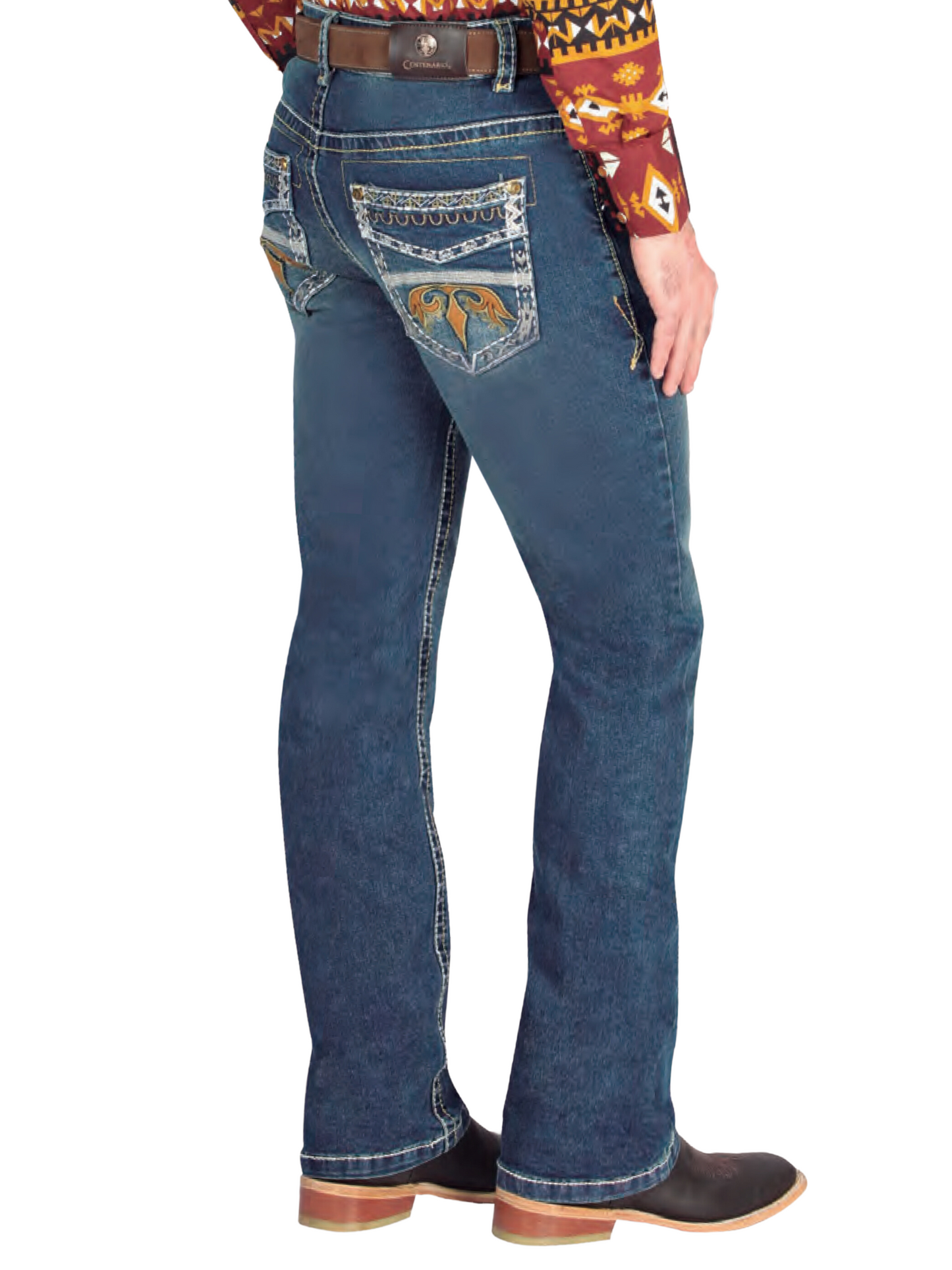 Pantalon Vaquero de Mezclilla Boot Cut Azul Oscuro para Hombre 'Centenario' - ID: 44835 Denim Jeans Centenario 