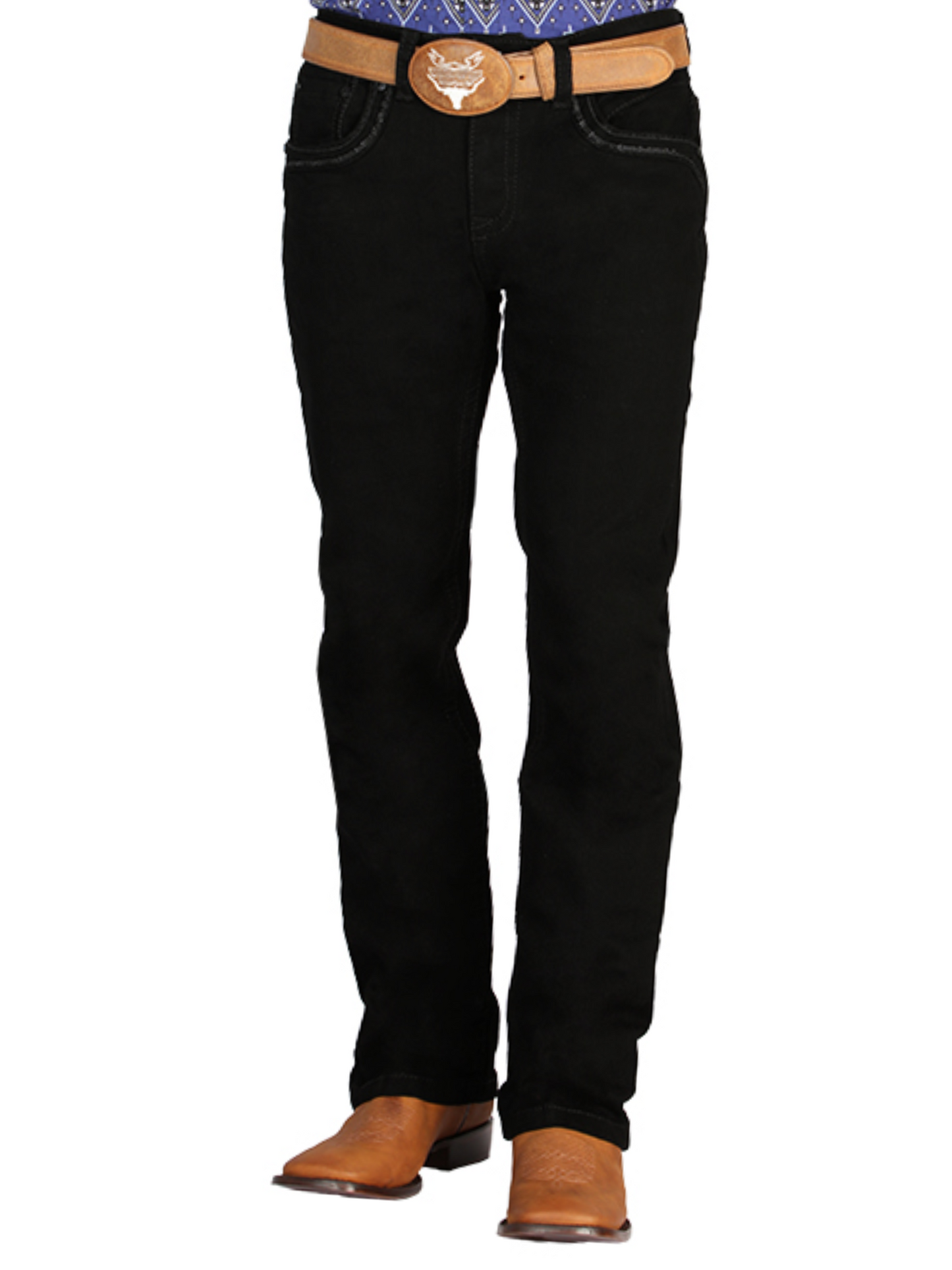 Black Boot Cut Denim Jeans for Men 'Centenario' - ID: 44837 Denim Jeans Centenario