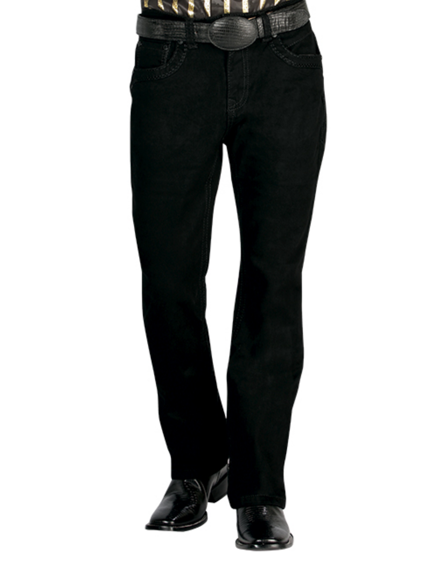 Black Boot Cut Denim Jeans for Men 'Centenario' - ID: 44840 Denim Jeans Centenario