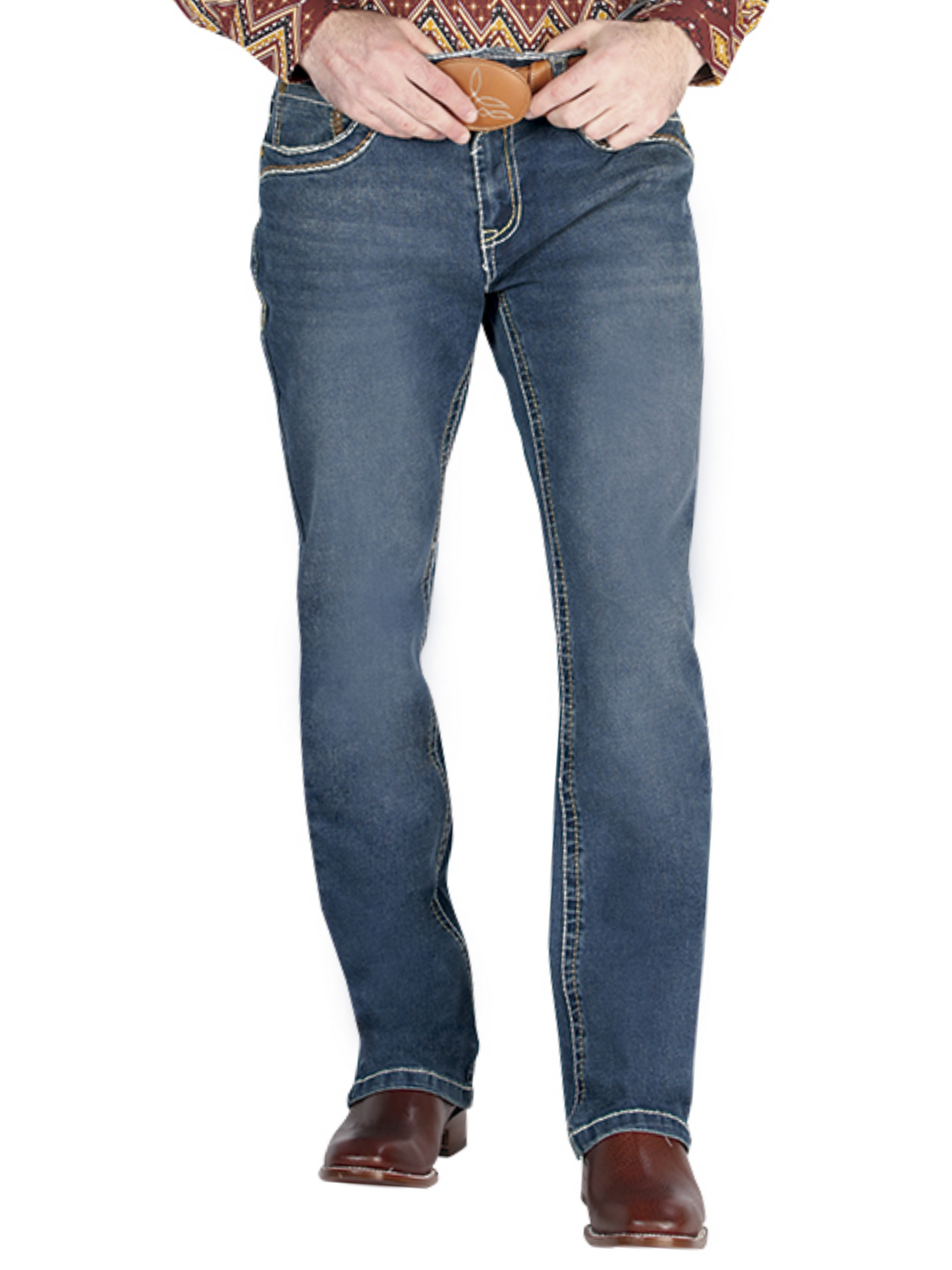 Dark Blue Boot Cut Denim Jeans for Men 'Centenario' - ID: 44841 Denim Jeans Centenario