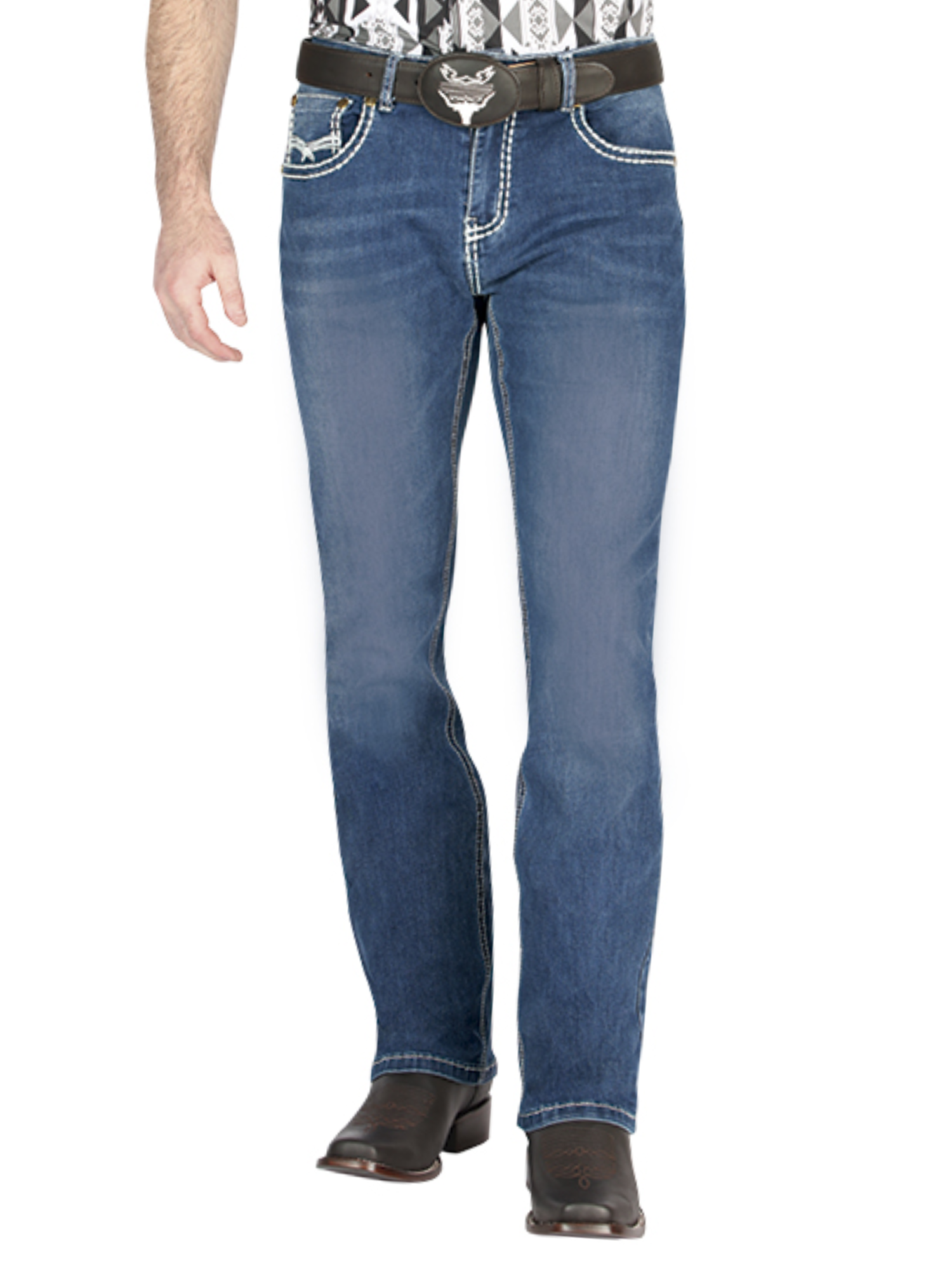 Pantalon Vaquero de Mezclilla Boot Cut Azul para Hombre 'Centenario' - ID: 44845 Denim Jeans Centenario 