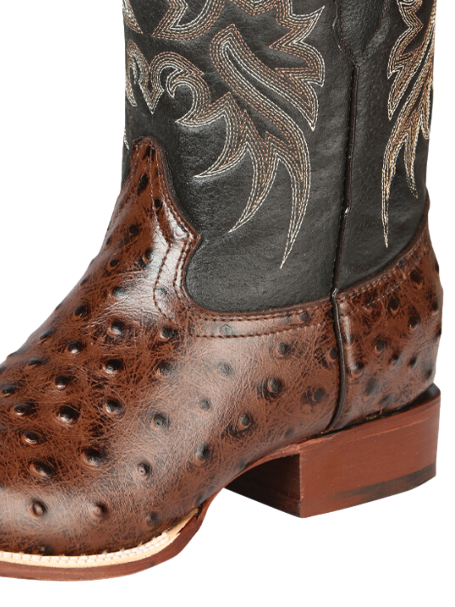 Botas Vaqueras Rodeo Imitacion de Avestruz Grabado en Piel Vacuno para Hombre 'El Señor de los Cielos' - ID: 44934 Botas Caiman Print El Señor de los Cielos 