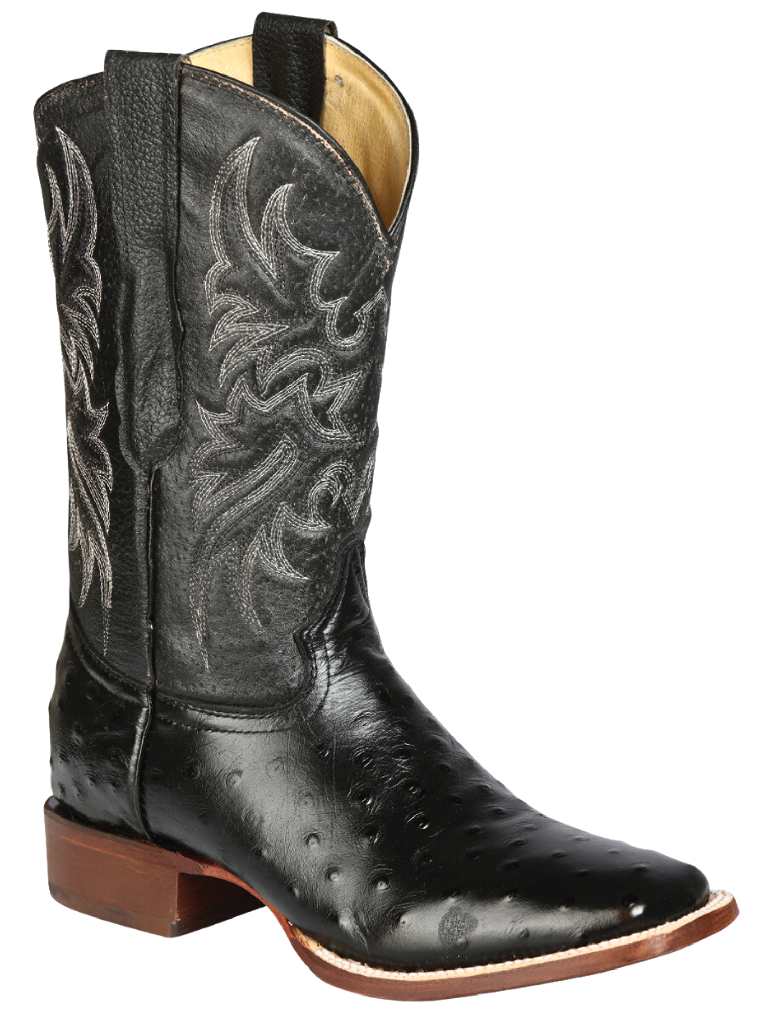 Botas Vaqueras Rodeo Imitacion de Avestruz Grabado en Piel Vacuno para Hombre 'El Señor de los Cielos' - ID: 44935 Botas Caiman Print El Señor de los Cielos 