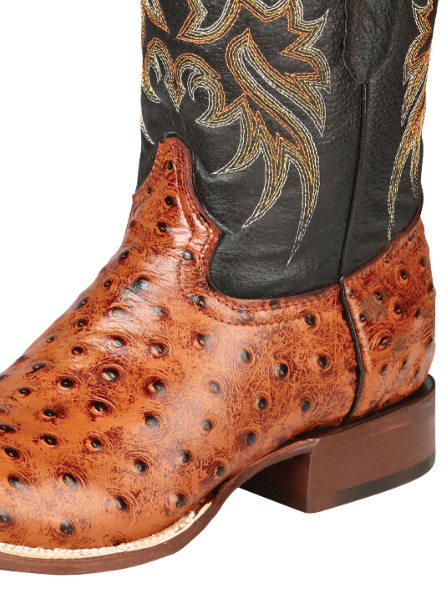 Botas Vaqueras Rodeo Imitacion de Avestruz Grabado en Piel Vacuno para Hombre 'El Señor de los Cielos' - ID: 44936 Botas Caiman Print El Señor de los Cielos 