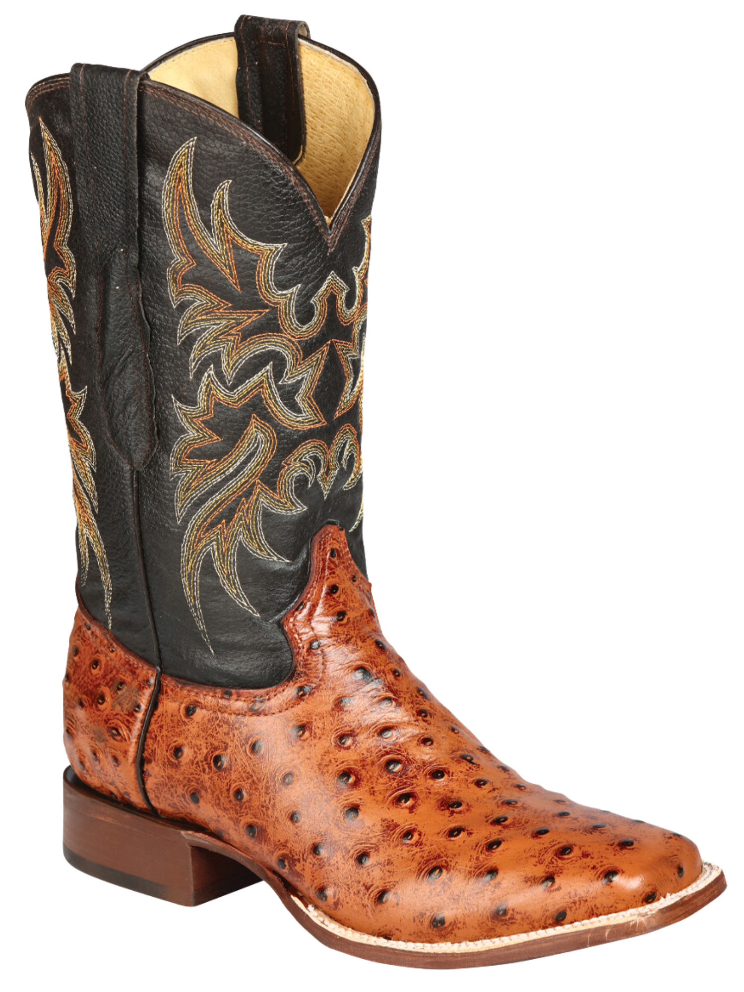 Botas Vaqueras Rodeo Imitacion de Avestruz Grabado en Piel Vacuno para Hombre 'El Señor de los Cielos' - ID: 44936 Botas Caiman Print El Señor de los Cielos 