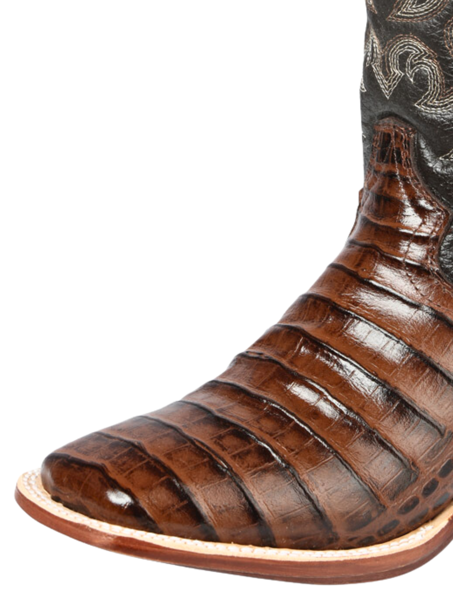 Botas Vaqueras Rodeo Imitacion de Caiman Belly Grabado en Piel Vacuno para Hombre 'El Señor de los Cielos' - ID: 44937 Botas Caiman Print El Señor de los Cielos 